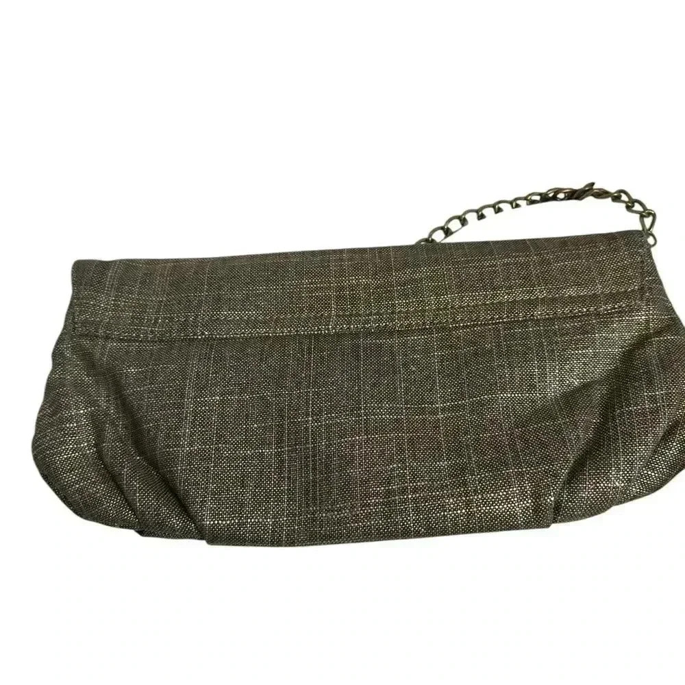 Chico’s bag linen bag with embellishments on the front chain strap - Picture 4 of 10